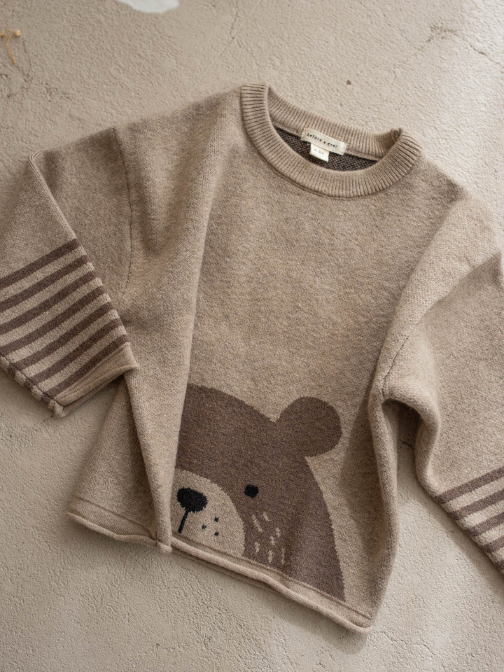 Benny Bear Sweater - Soft Brown
