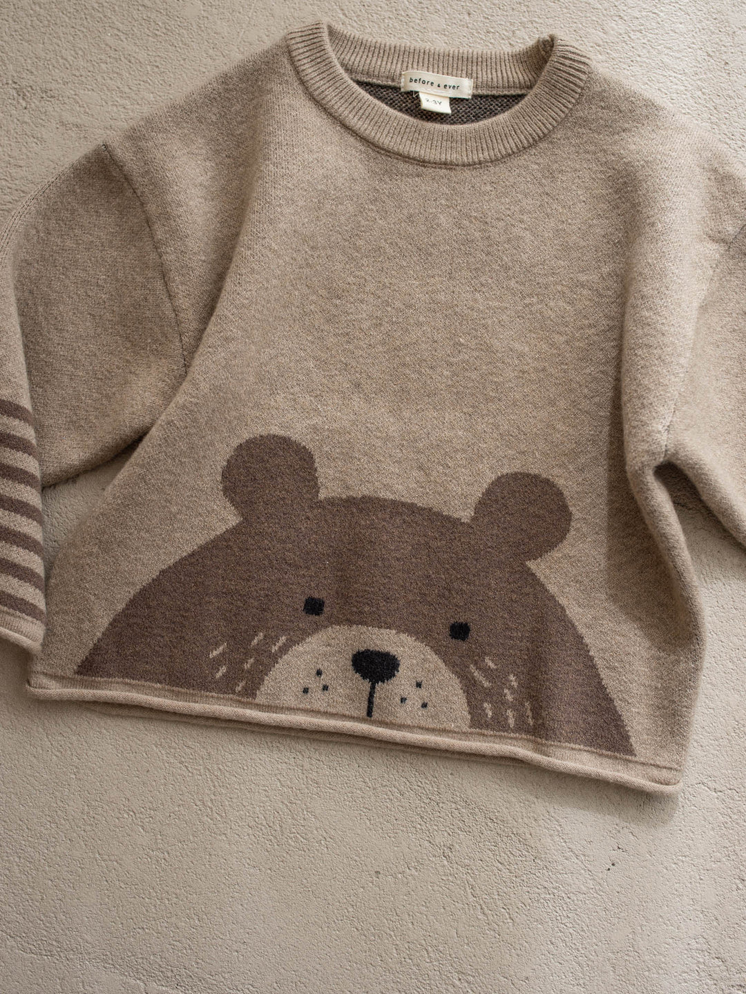 Benny Bear Sweater - Soft Brown