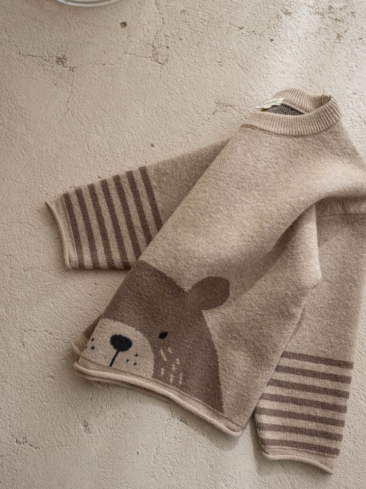 Benny Bear Sweater - Soft Brown