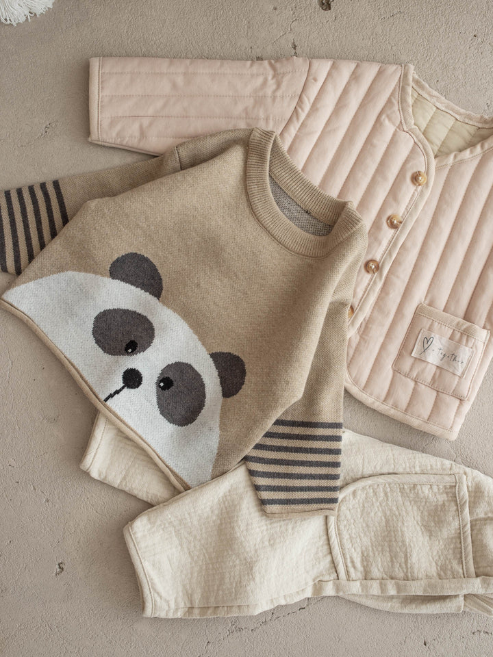 Charlie Panda Sweater - Beige