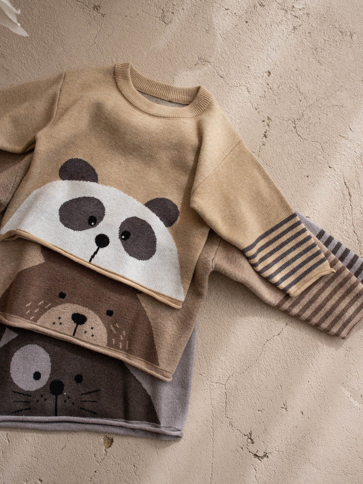 Charlie Panda Sweater - Beige