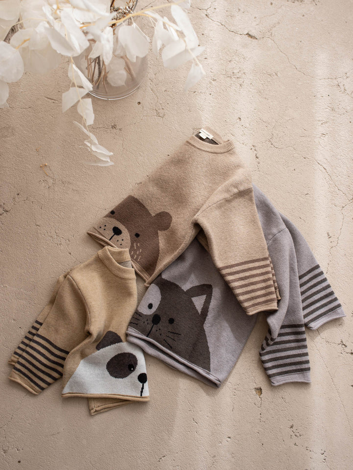 Benny Bear Sweater - Soft Brown