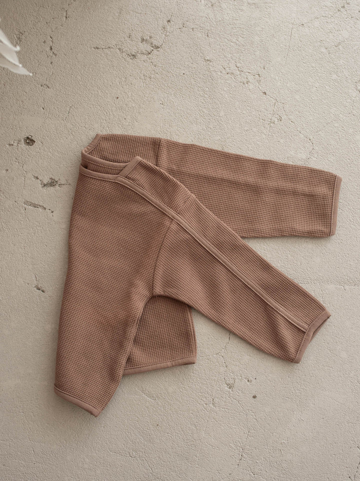 Jude Waffle Long Sleeve Top - Chocolate