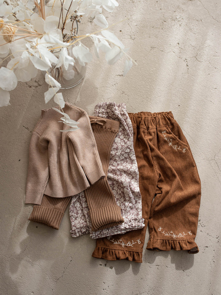 Elara Cord Pants - Brown