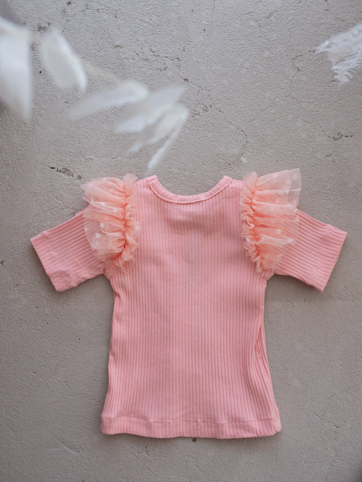 Forever Loved Ribbed Top - Peach