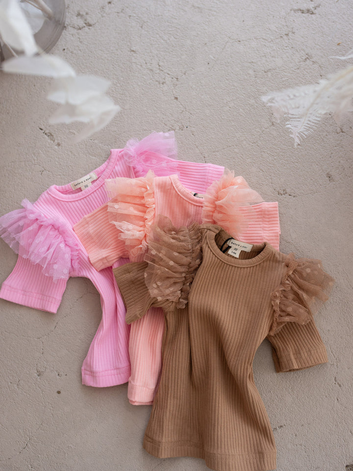 Forever Loved Ribbed Top - Tan