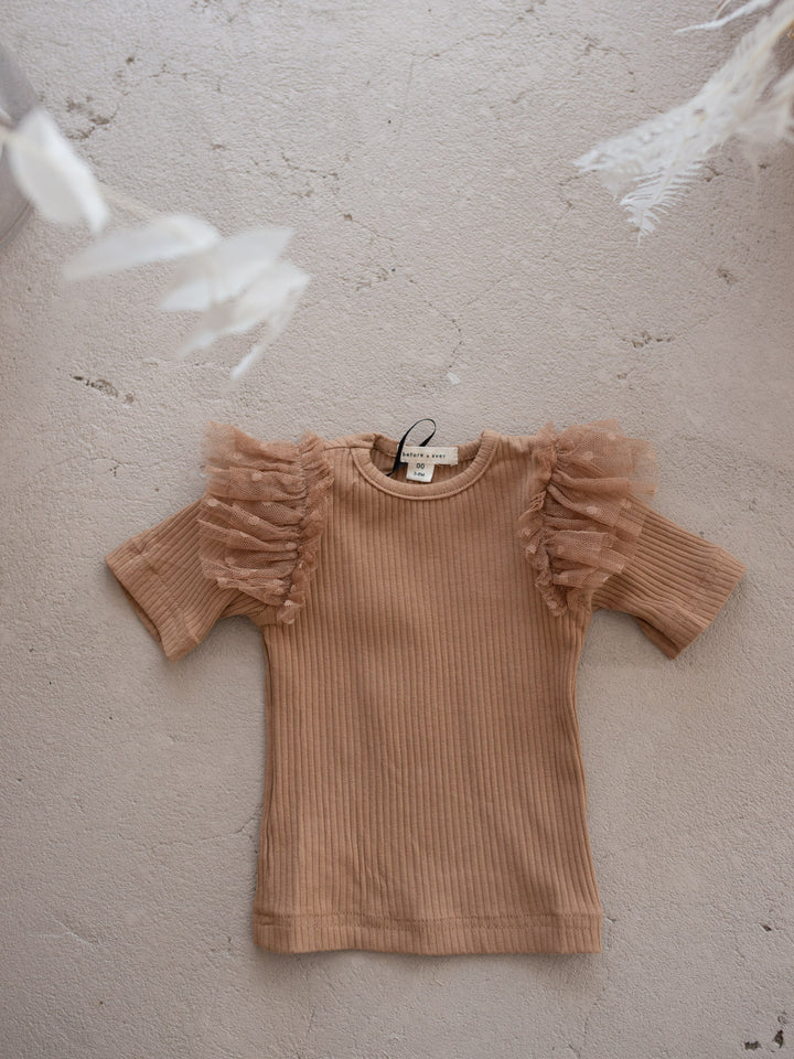 Forever Loved Ribbed Top - Tan