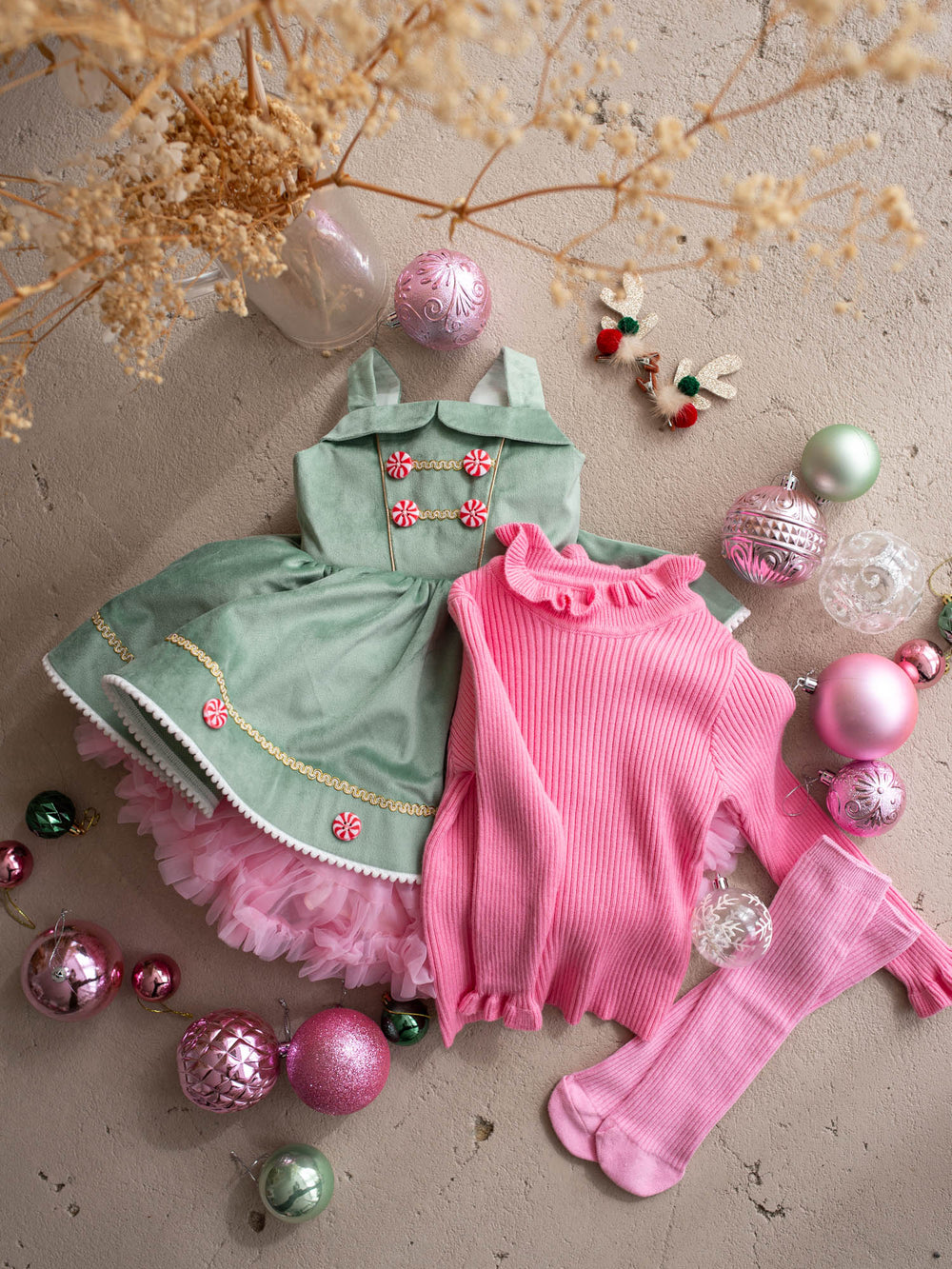 Claire Knitted Top bubblegum bubblegum pink ribbed knit layering top with a ruffled neckline and cuffs - Before & Ever Kids