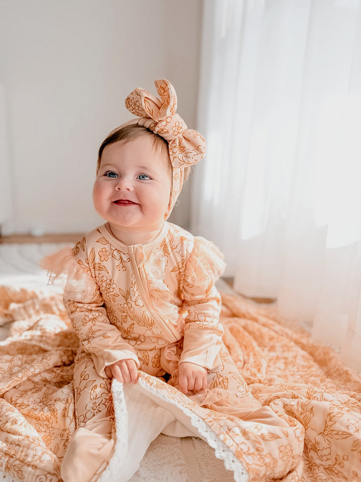 Dainty Miss Onesie - Peach Blossom