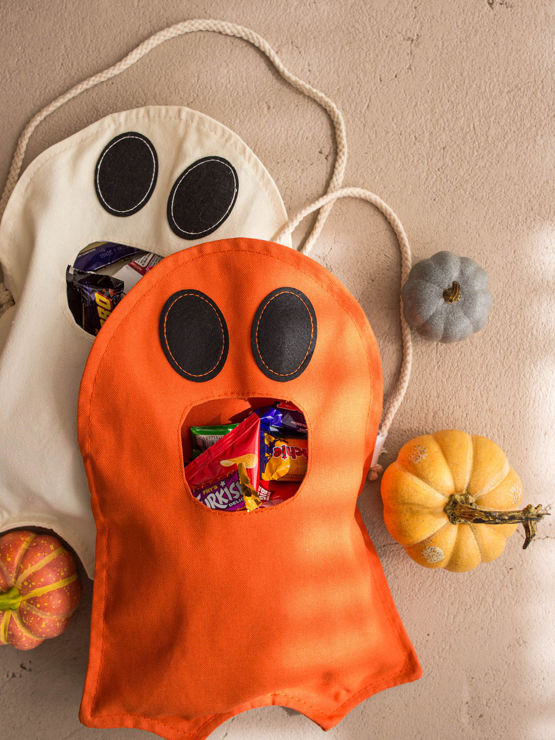 Little Gulp Ghost Treat Bag cotton canvas detail - Before & Ever Kids