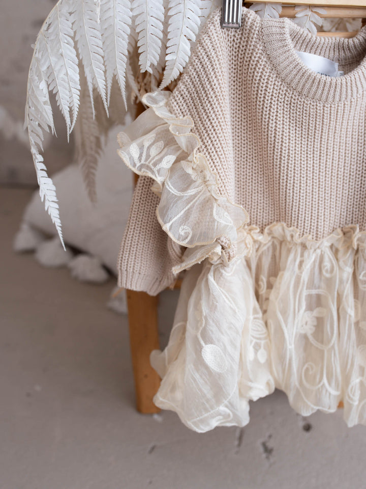 Love, Always oatmeal knit sweater - Before & Ever Kids