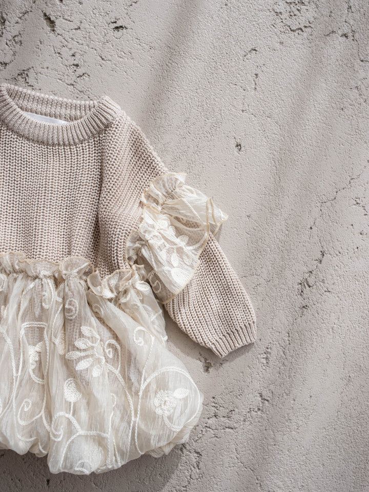 Love, Always oatmeal knit sweater - Before & Ever Kids