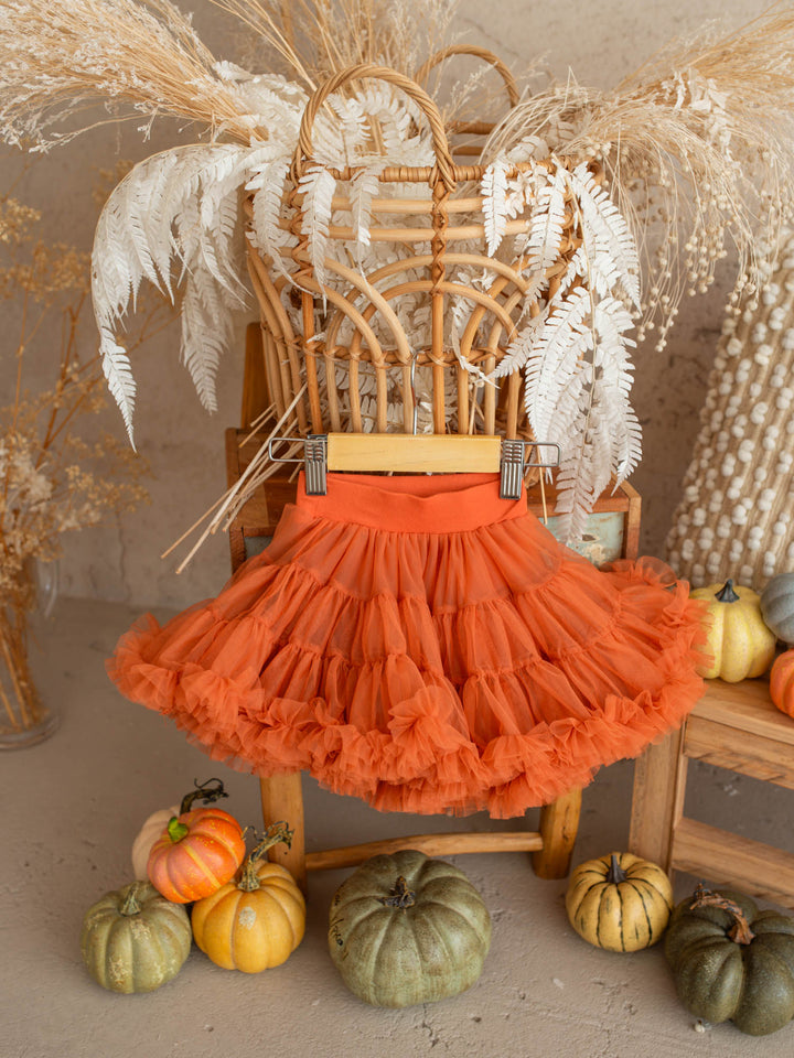 Marmalade burnt-orange tulle tutu skirt - Before & Ever Kids