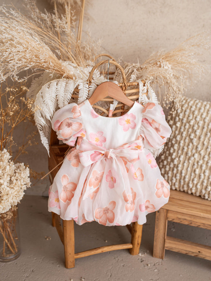 Paint Me a Garden Blush Petals baby girl floral organza dress - Before & Ever Kids