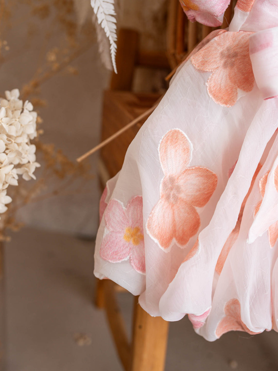 Paint Me a Garden Blush Petals baby girl floral organza dress - Before & Ever Kids