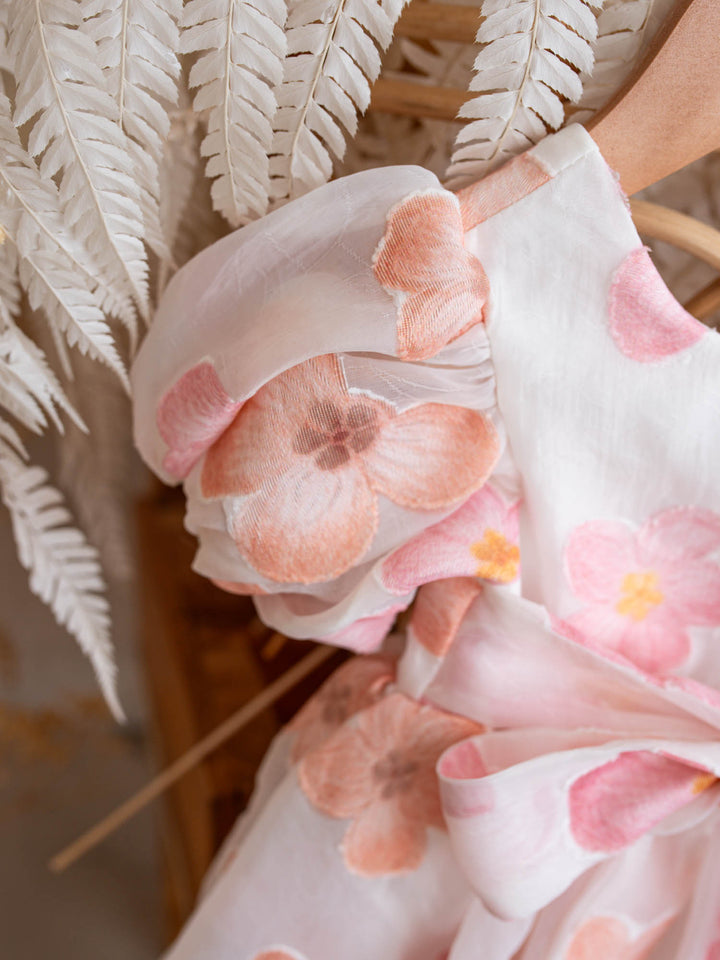 Paint Me a Garden Blush Petals baby girl floral organza dress - Before & Ever Kids