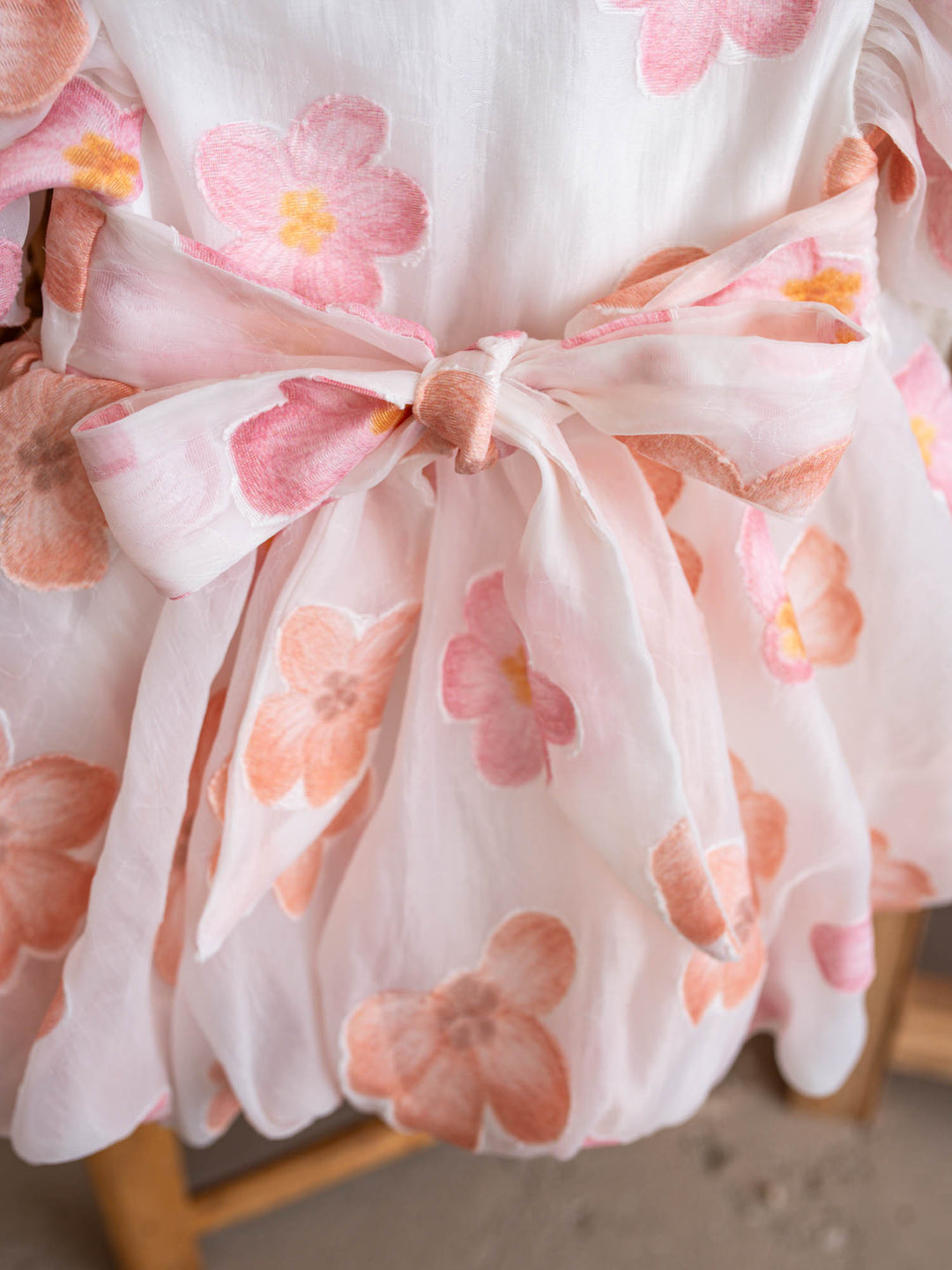 Paint Me a Garden Blush Petals baby girl floral organza dress - Before & Ever Kids