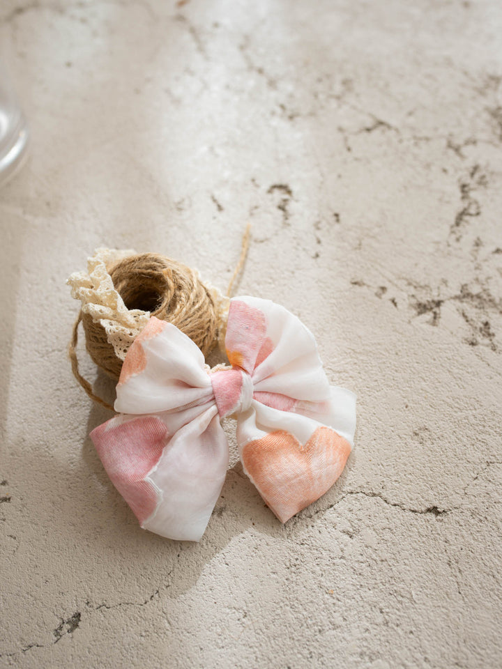 Paint Me a Garden blush petals floral headband and hair clip set - Before & Ever Kids