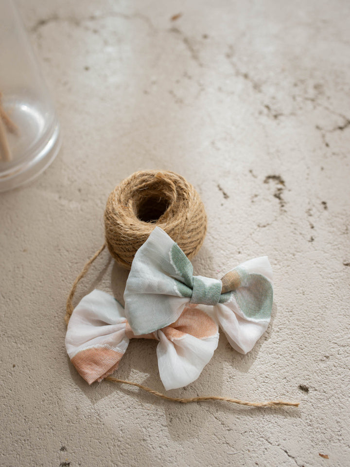 Paint Me a Garden peach meadow floral headband and hair clip set - Before & Ever Kids