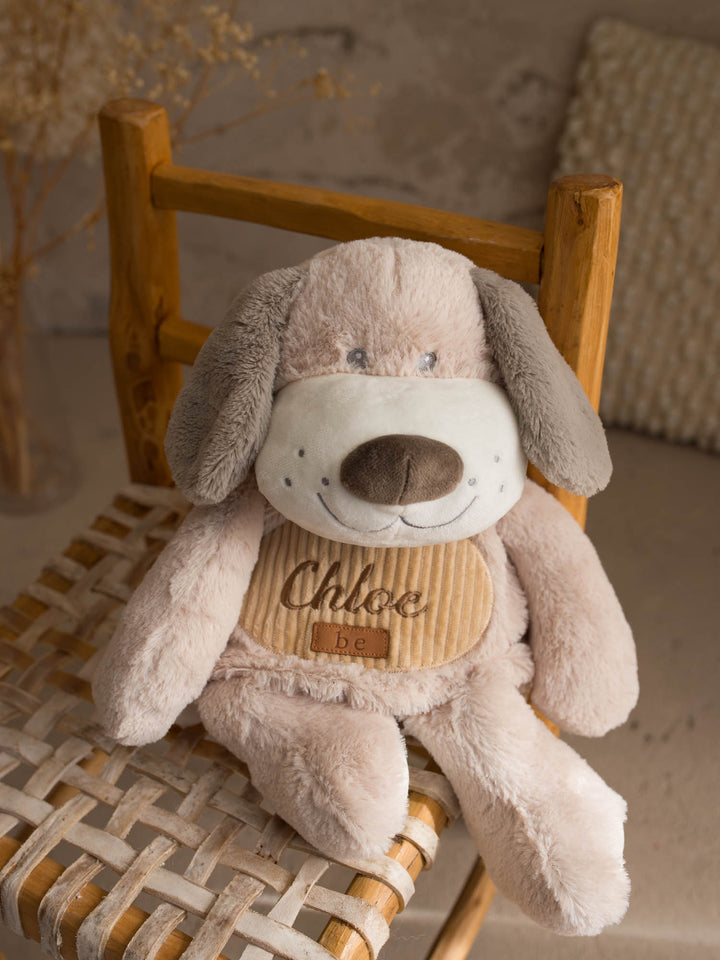 Pip the Puppy personalised plush backpack for kids, front view of the puppy sidekick backpack - Before & Ever Kids