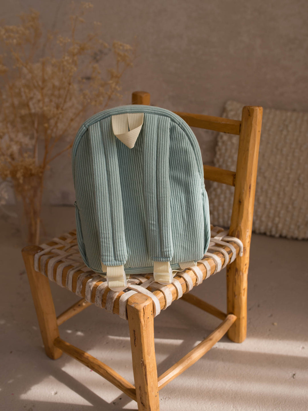 Sage the Horse plush backpack for kids, back view showing the adjustable straps - Before & Ever Kids