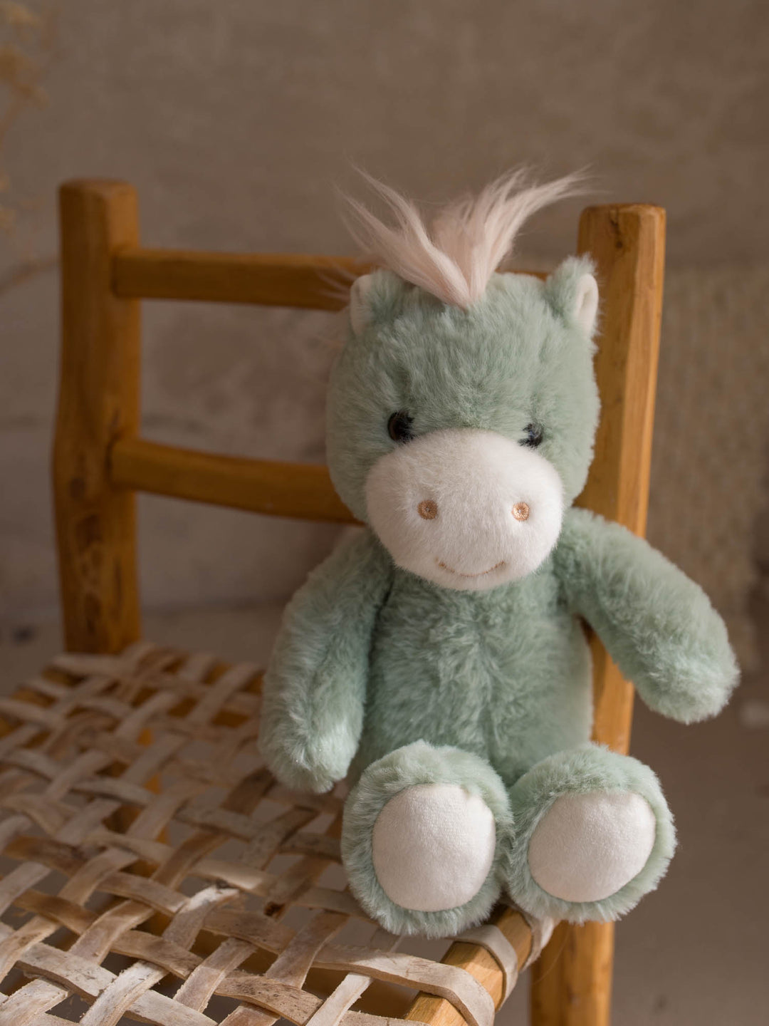 Sage the Horse plush backpack for kids, plush horse sitting on a chair - Before & Ever Kids
