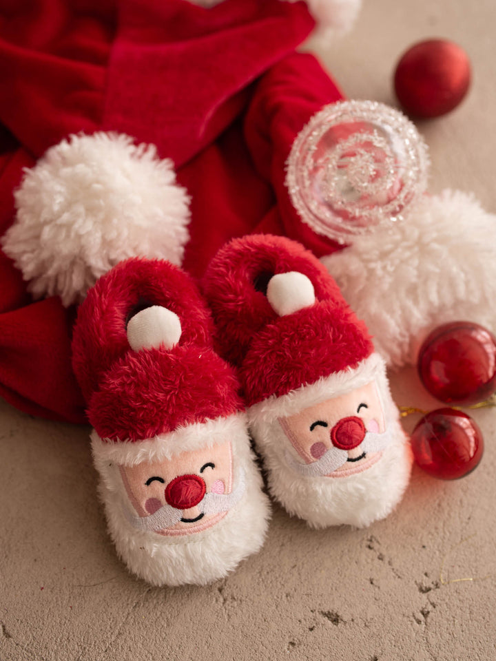 Santa Baby Slippers with the Santa Baby Romper and a red bauble - Before & Ever Kids