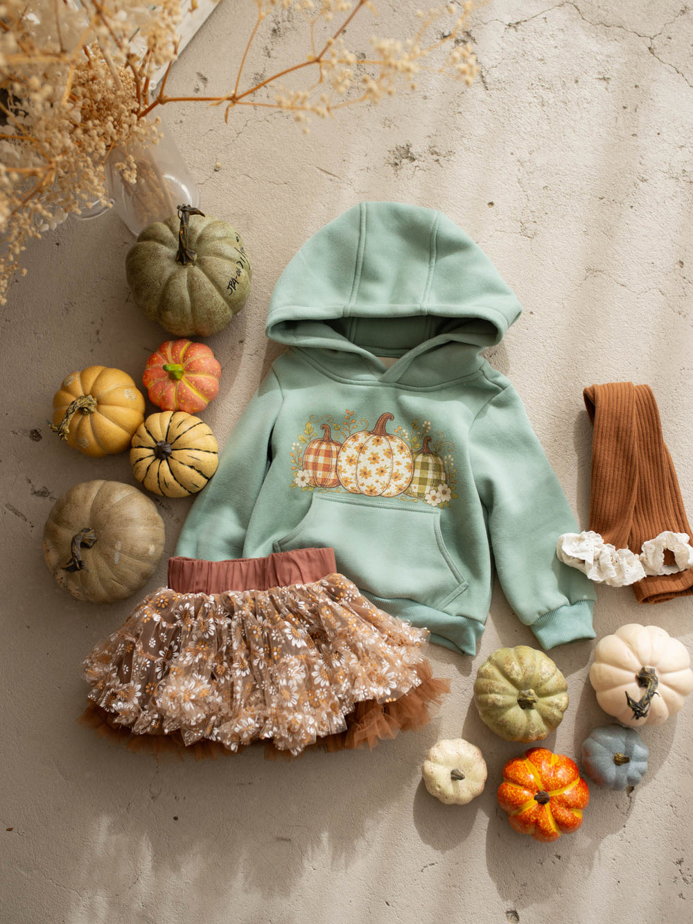 Toffee Daisy brown tulle tutu skirt with daisy detail - Before & Ever Kids