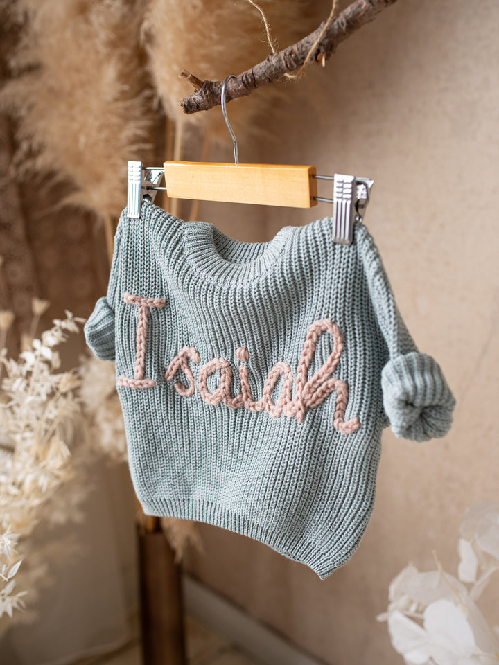 Written in Thread Sweater - Ash Blue