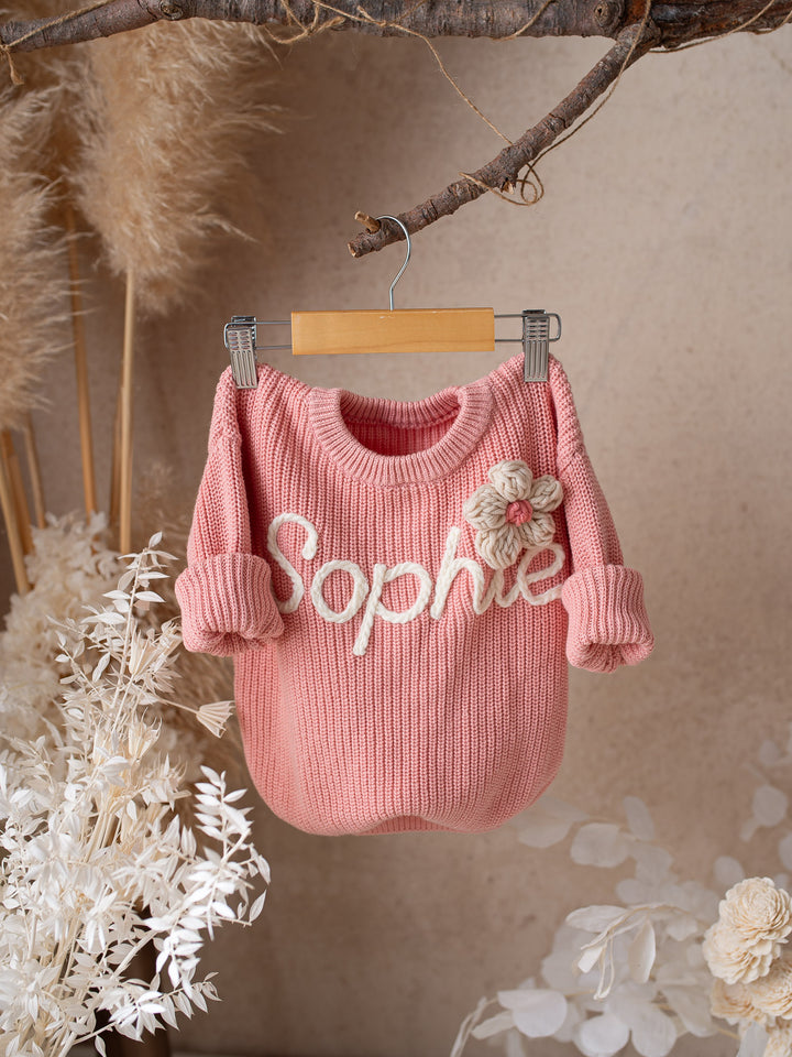 Written in Thread Sweater - Sweet Pink