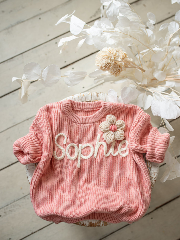 Written in Thread Sweater - Sweet Pink