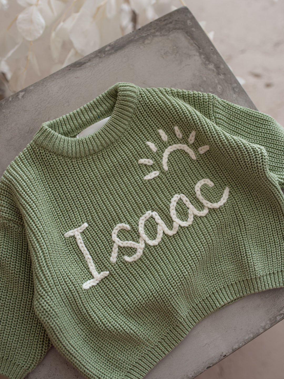 Written in Thread Sweater - Sage