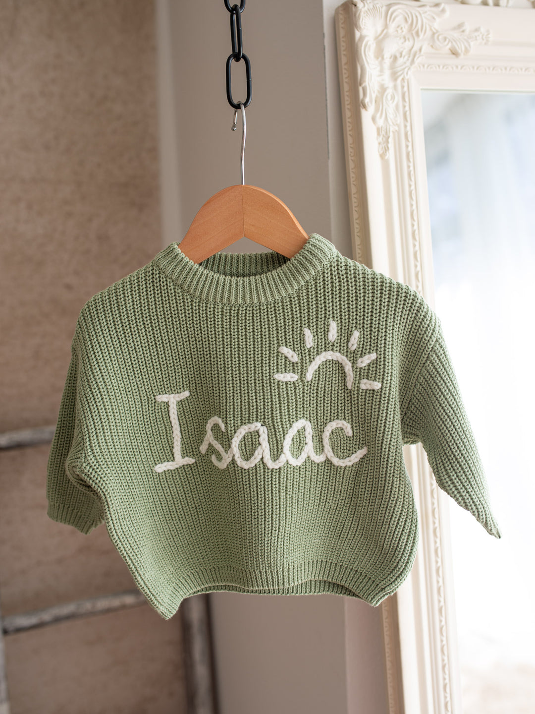 Written in Thread Sweater - Sage