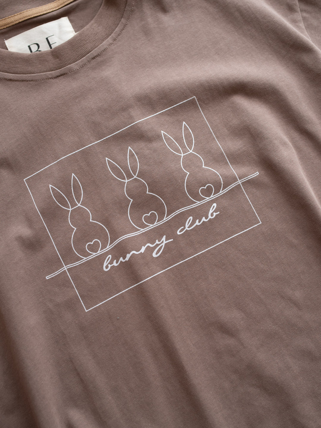 Bunny Club Tee Unisex Adult - Taupe
