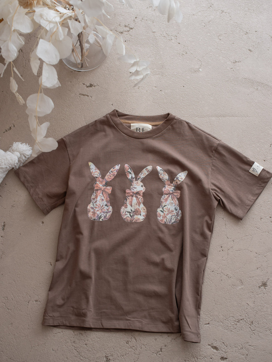 Bunny Club Floral Tee For Mama - Taupe