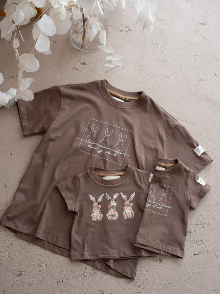 Bunny Club Tee Unisex Adult - Taupe