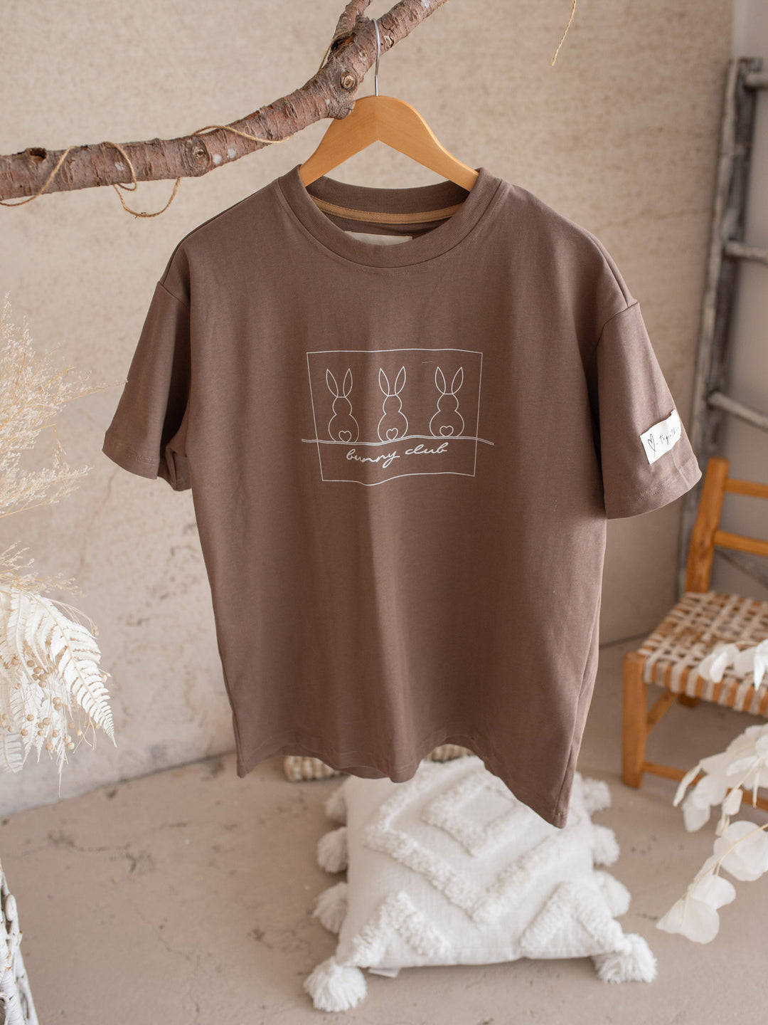 Bunny Club Tee Unisex Adult - Taupe