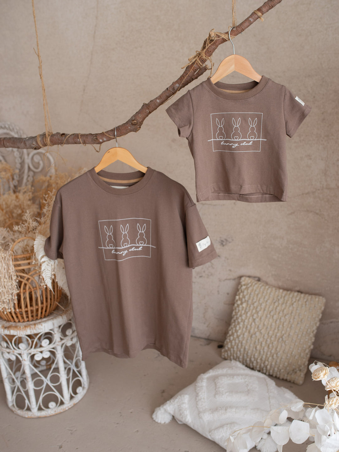 Bunny Club Tee Unisex Adult - Taupe