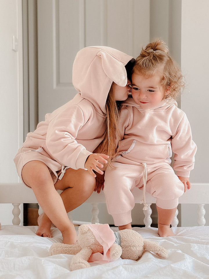 Little Hopper Hoodie - Dusty Pink