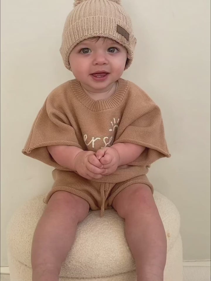 Written in Thread Knitted Tee - Tan